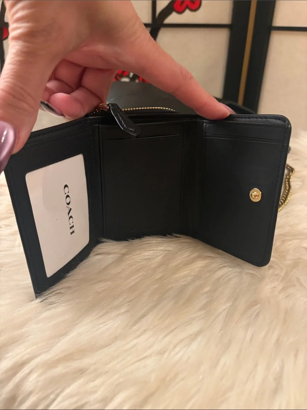 Coach LANA 19 Xbody/Trifold LEOPARD Wallet 2pc Set